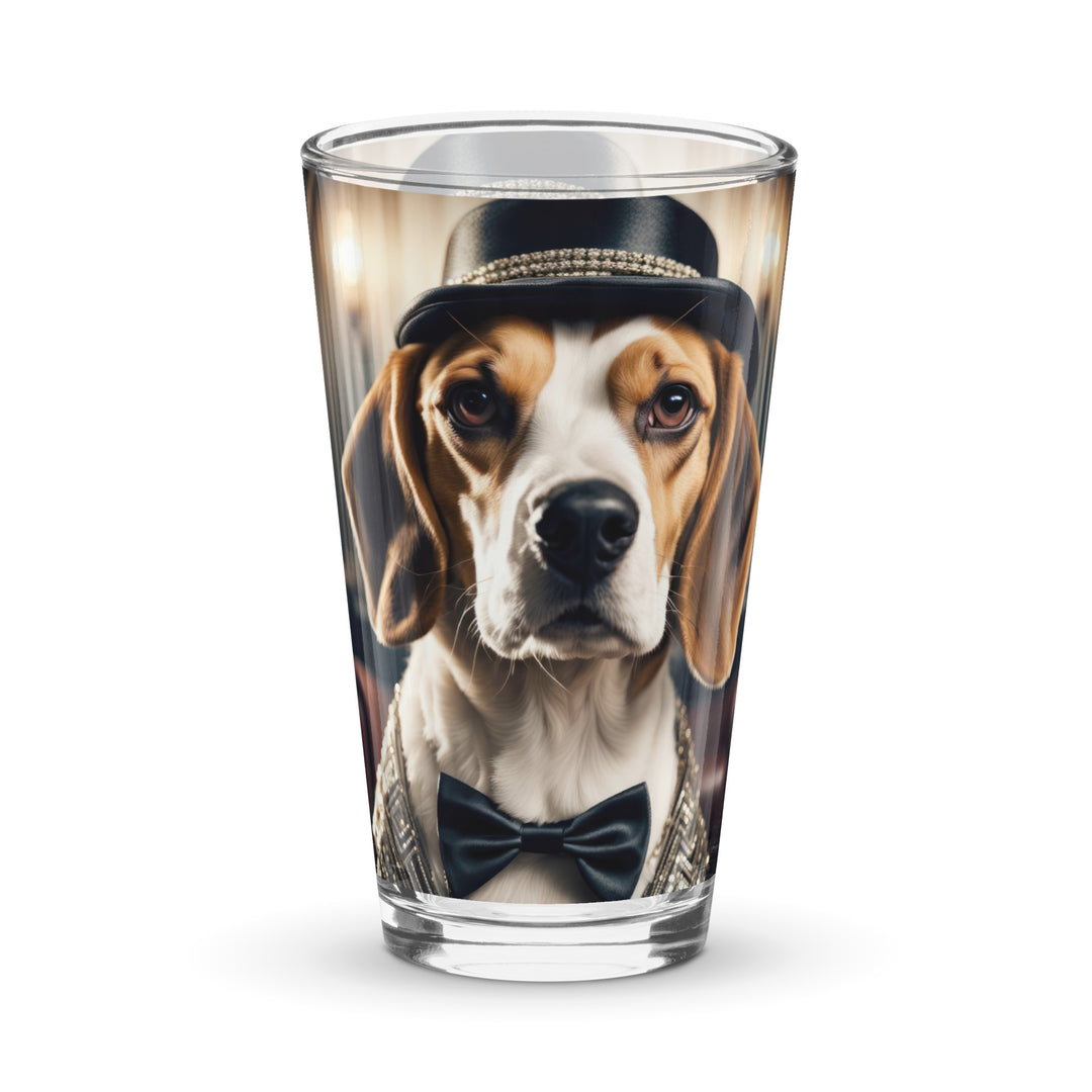 Beagle- Shaker pint glass