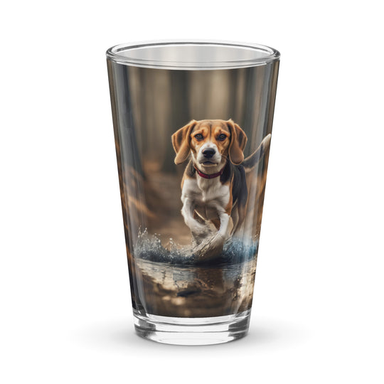 Beagle- Shaker pint glass v3