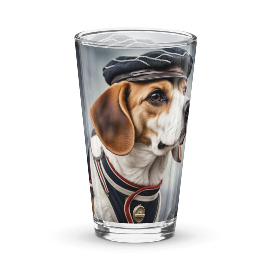 Beagle- Shaker pint glass v4