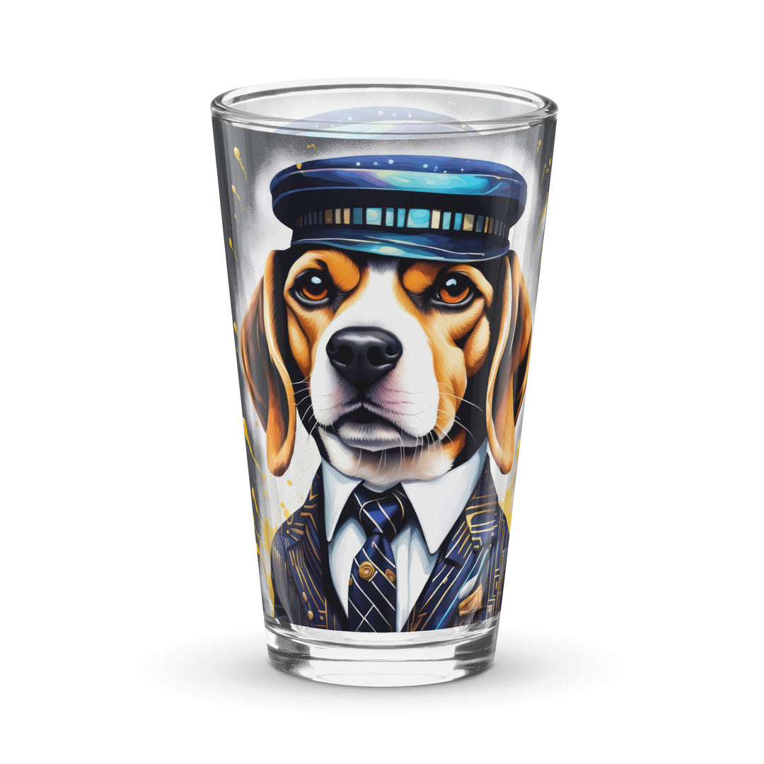 Beagle- Shaker pint glass v5