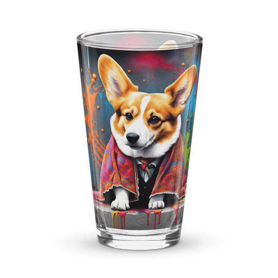 Pembroke Welsh Corgi- Shaker pint glass v3
