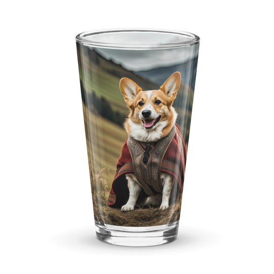 Pembroke Welsh Corgi- Shaker pint glass v4