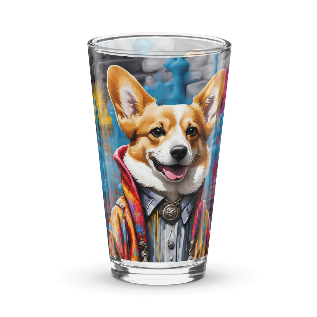 Pembroke Welsh Corgi- Shaker pint glass v5