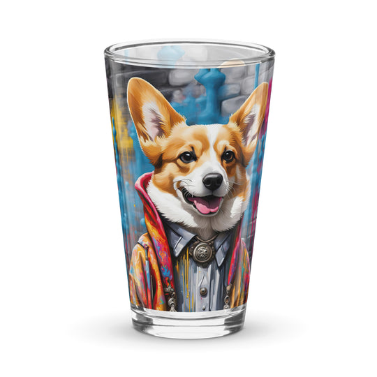 Pembroke Welsh Corgi- Shaker pint glass v5