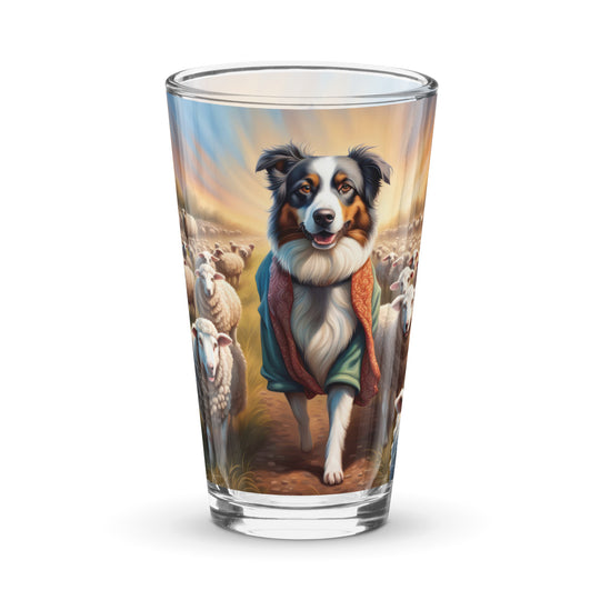 Australian Shepherd- Shaker pint glass