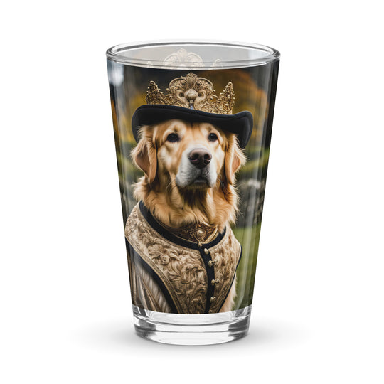 Golden Retriever- Shaker pint glass