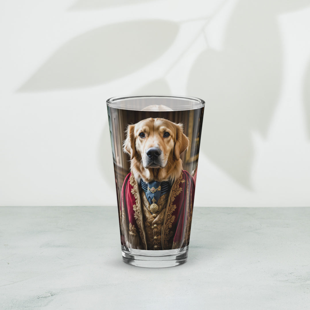 Golden Retriever- Shaker pint glass v3