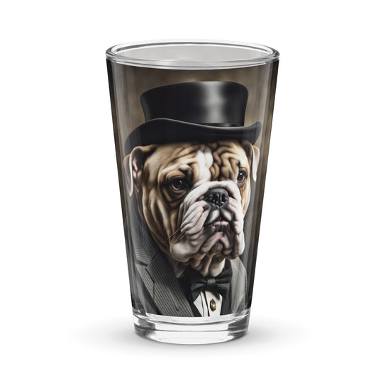 Bulldog- Shaker pint glass