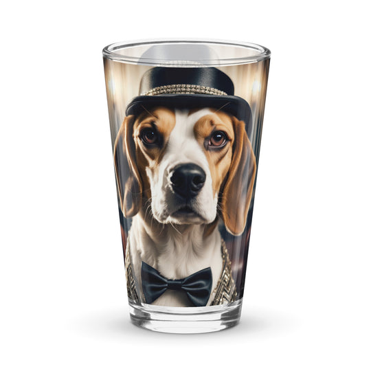 Beagle- Shaker pint glass