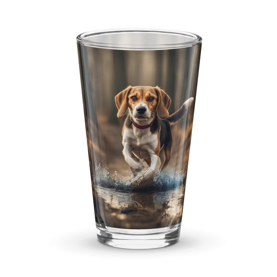 Beagle- Shaker pint glass v3