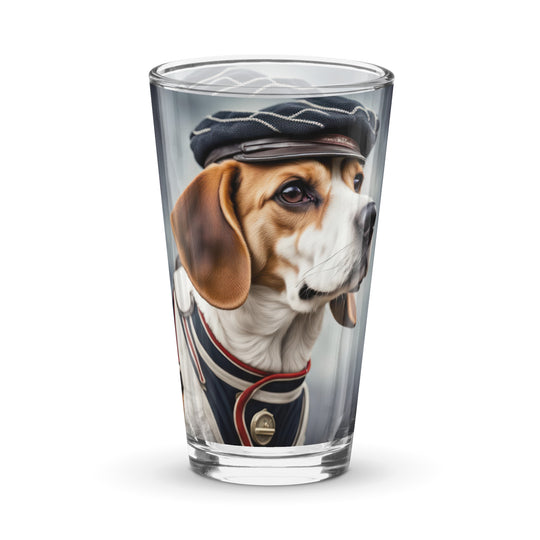 Beagle- Shaker pint glass v4