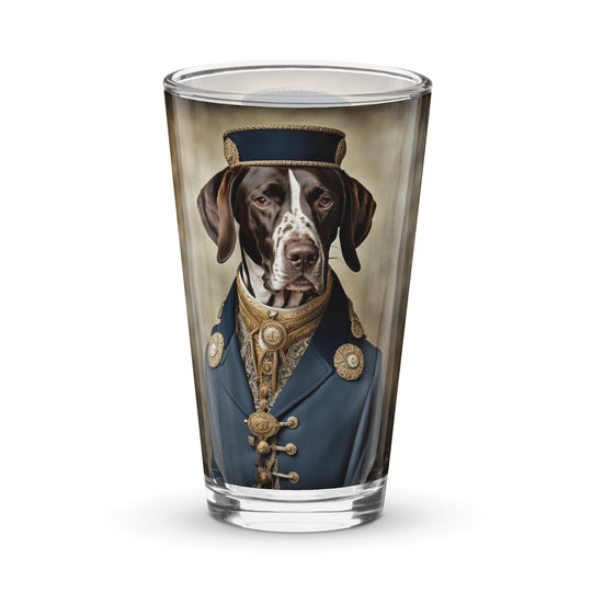 German Shorthaired Pointer- Shaker pint glass v3