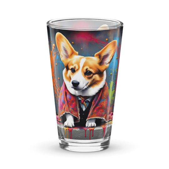 Pembroke Welsh Corgi- Shaker pint glass v3