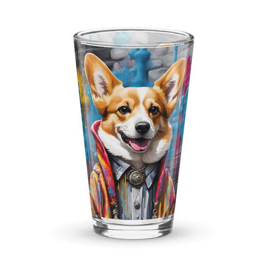 Pembroke Welsh Corgi- Shaker pint glass v5