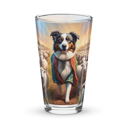 Australian Shepherd- Shaker pint glass