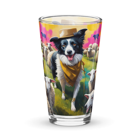 Australian Shepherd- Shaker pint glass v2