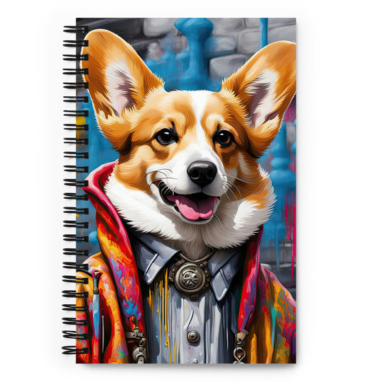 Pembroke Welsh Corgi- Spiral notebook v5