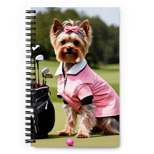 Yorkshire Terrier Golfer- Spiral notebook v2