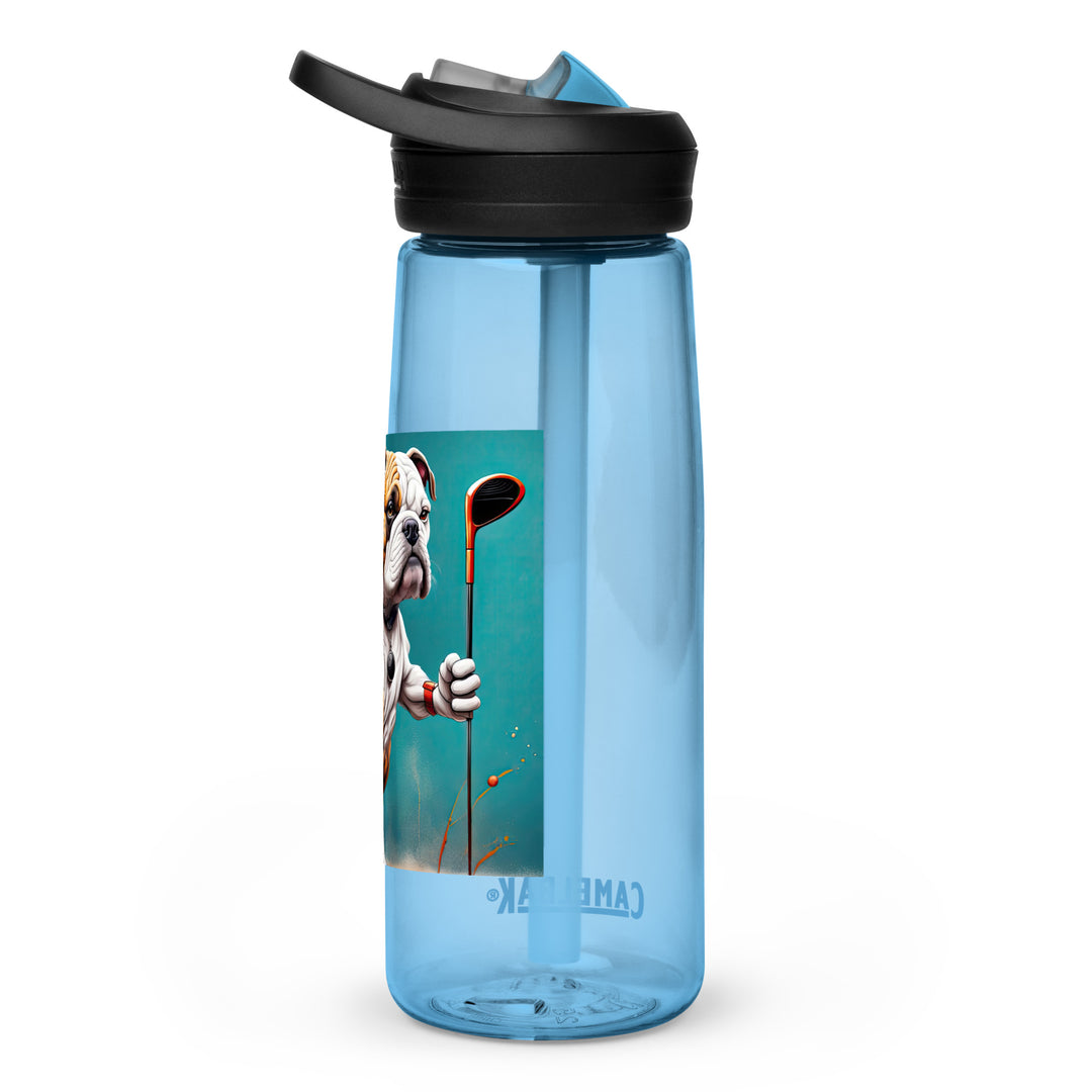 Bulldog Golfer- Sports water bottle