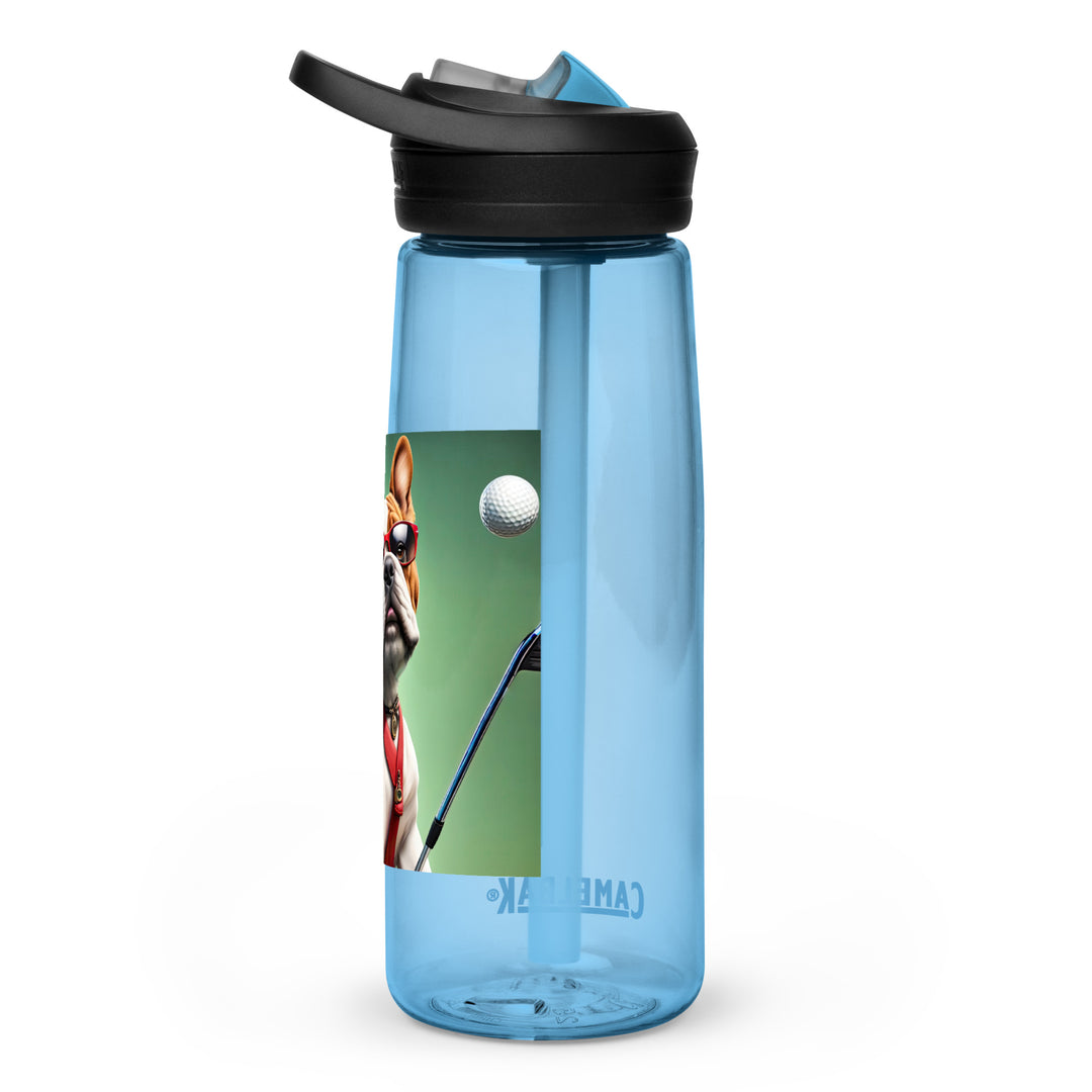 Bulldog Golfer- Sports water bottle v2