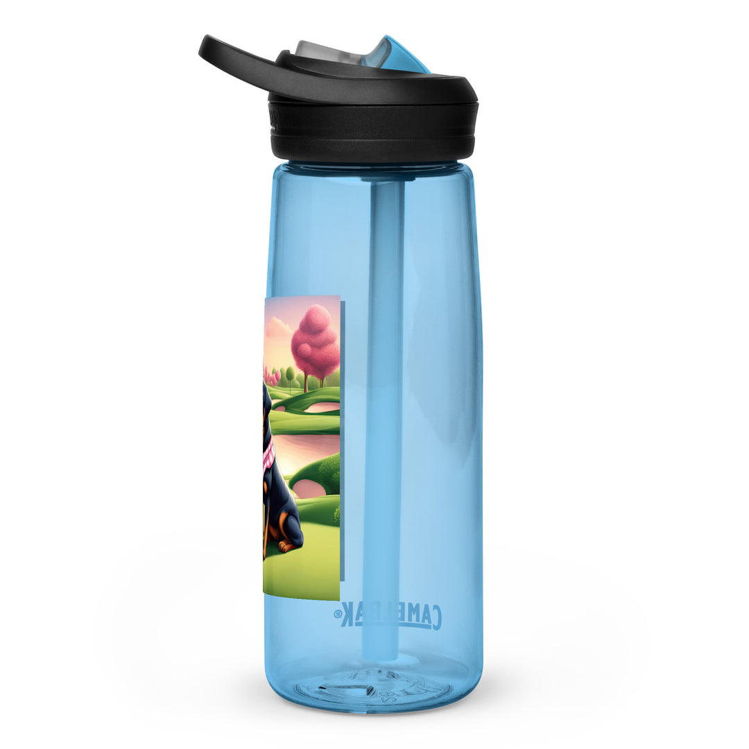 Rottweiler Golfer- Sports water bottle v2