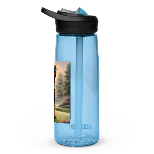 Rottweiler Golfer- Sports water bottle v3