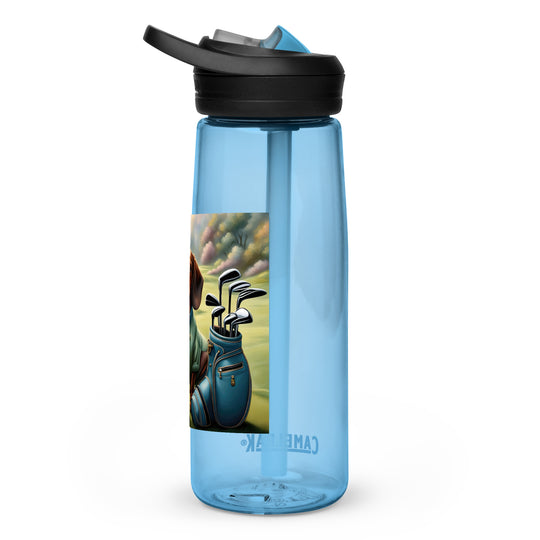 Dachshund Golfer- Sports water bottle