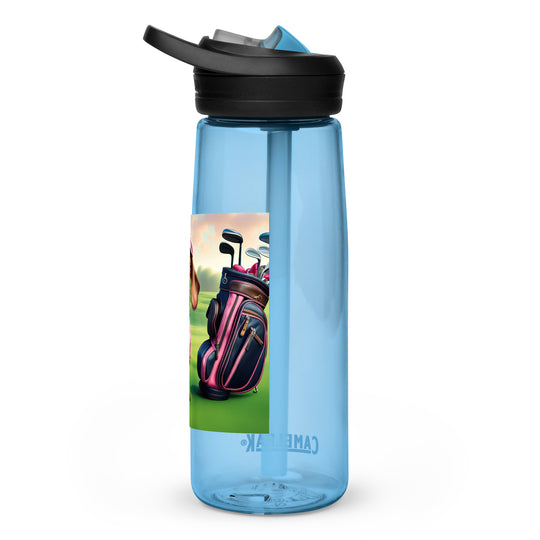 Dachshund Golfer- Sports water bottle v2