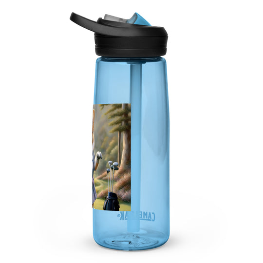 Pembroke Welsh Corgi Golfer- Sports water bottle v2