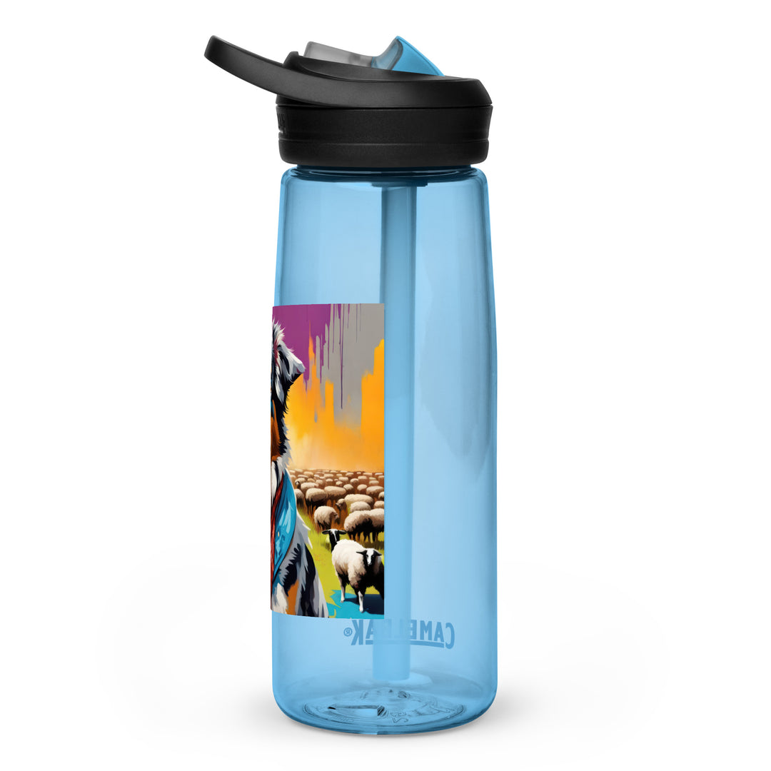 Australian Shepherd- Sports water bottle v3