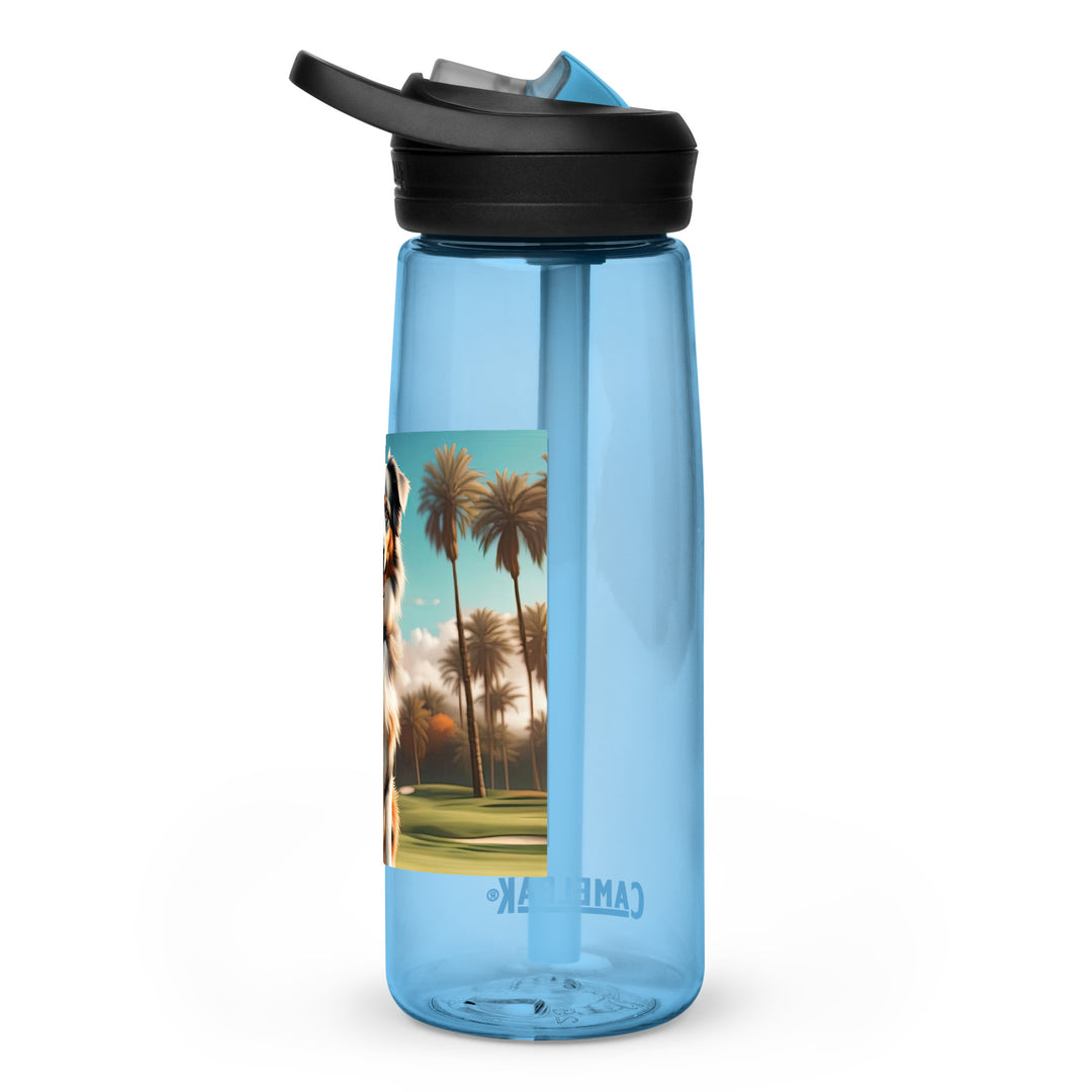 Australian Shepherd Golfer- Sports water bottle v2