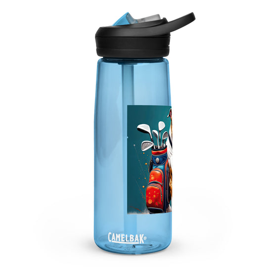 Bulldog Golfer- Sports water bottle