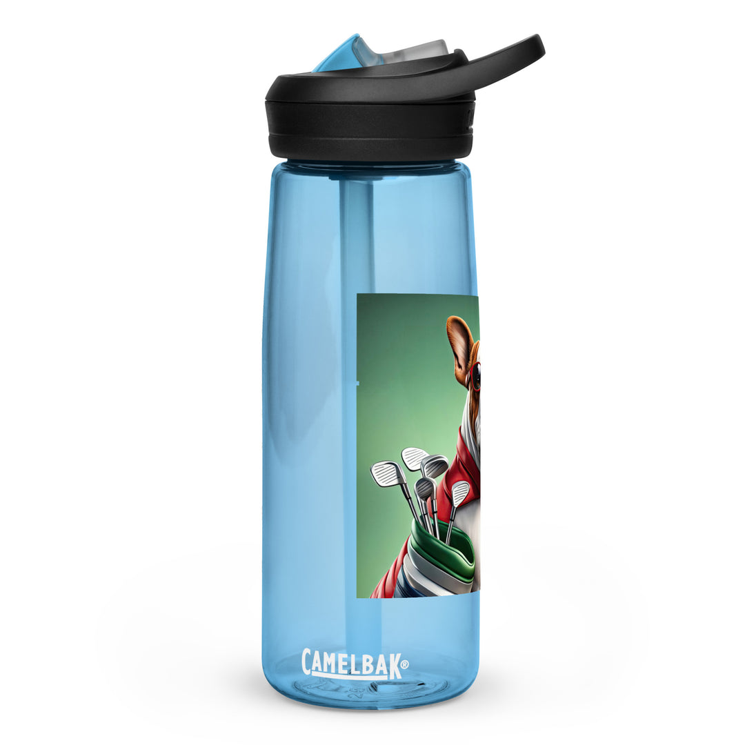 Bulldog Golfer- Sports water bottle v2