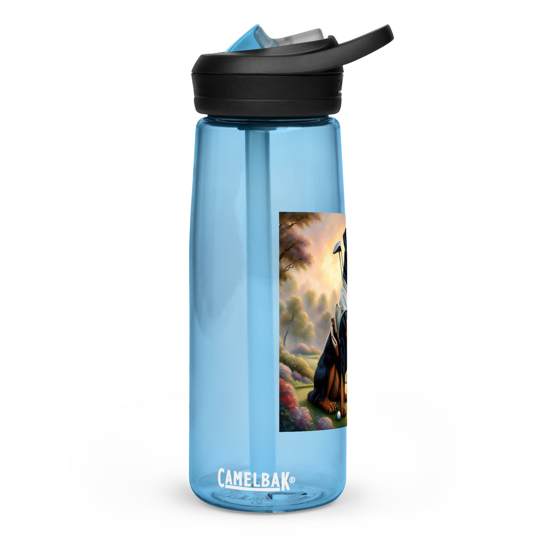 Rottweiler Golfer- Sports water bottle v3