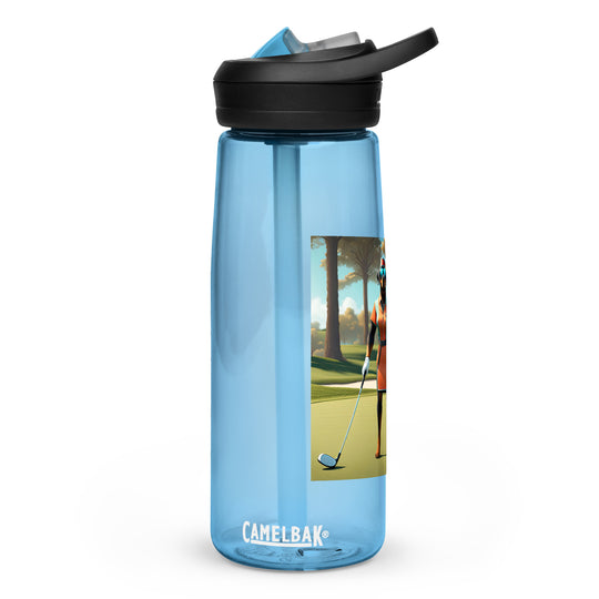 Rottweiler Golfer- Sports water bottle v4