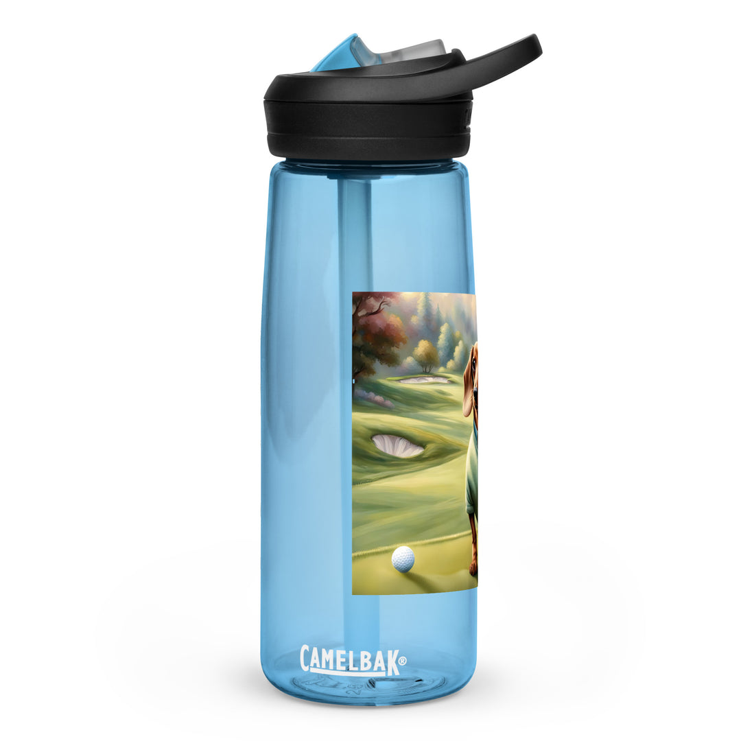 Dachshund Golfer- Sports water bottle