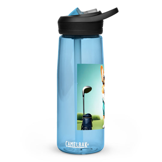 Pembroke Welsh Corgi Golfer- Sports water bottle