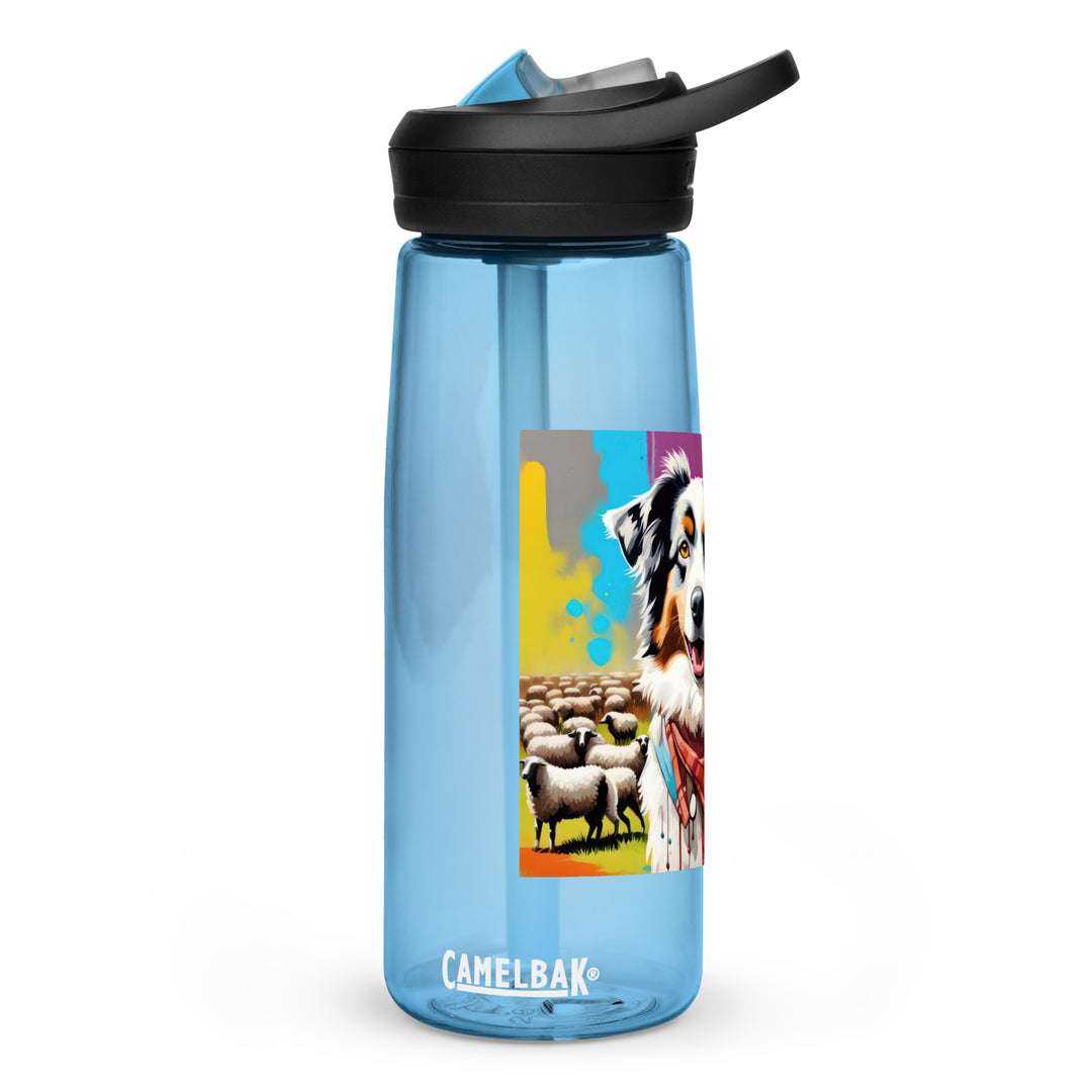 Australian Shepherd- Sports water bottle v3