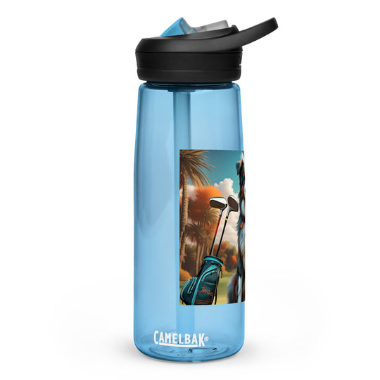 Australian Shepherd Golfer- Sports water bottle v2