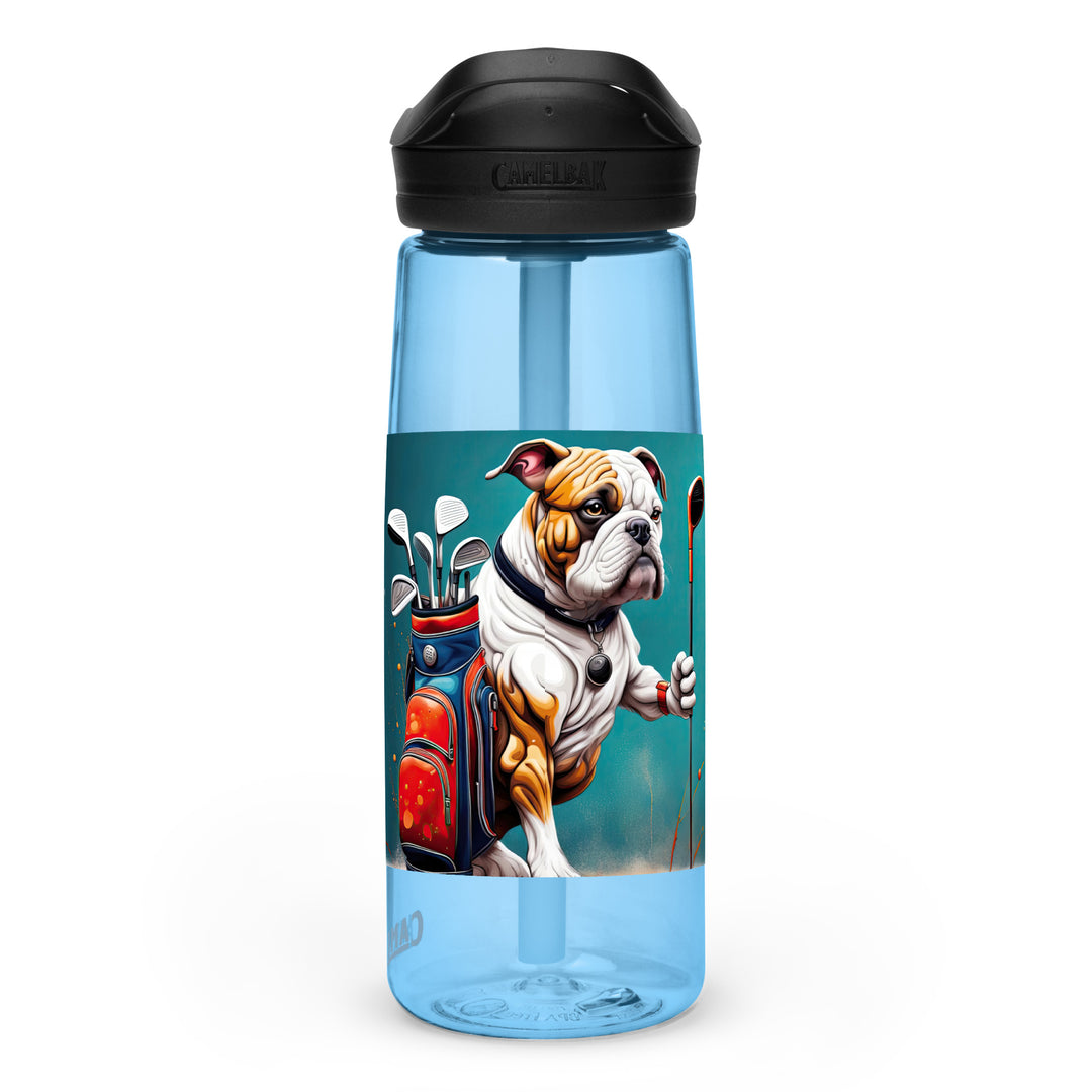 Bulldog Golfer- Sports water bottle