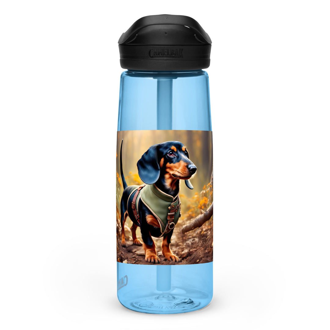 Dachshund Golfer- Sports water bottle v3