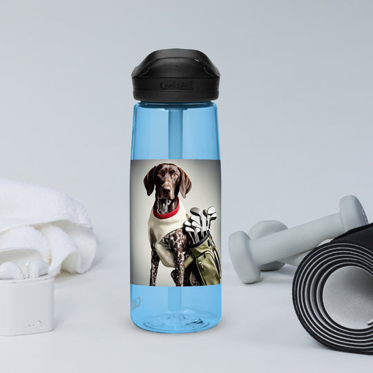 German Shorthaired Pointer Golfer- Sports water bottle v4