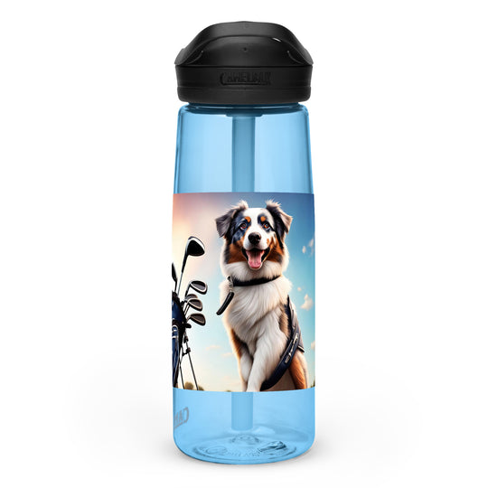 Australian Shepherd Golfer- Sports water bottle