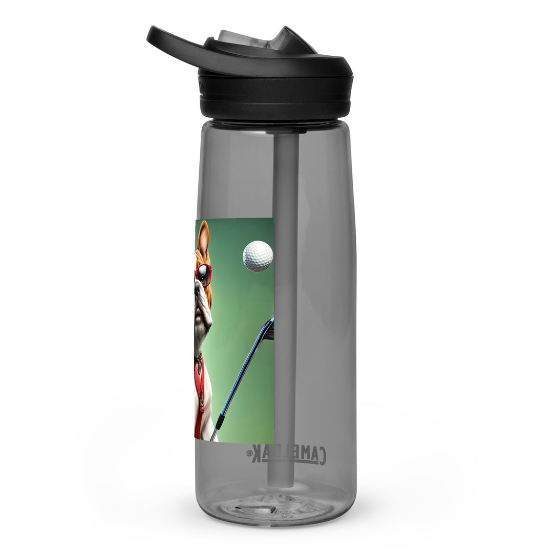 Bulldog Golfer- Sports water bottle v2