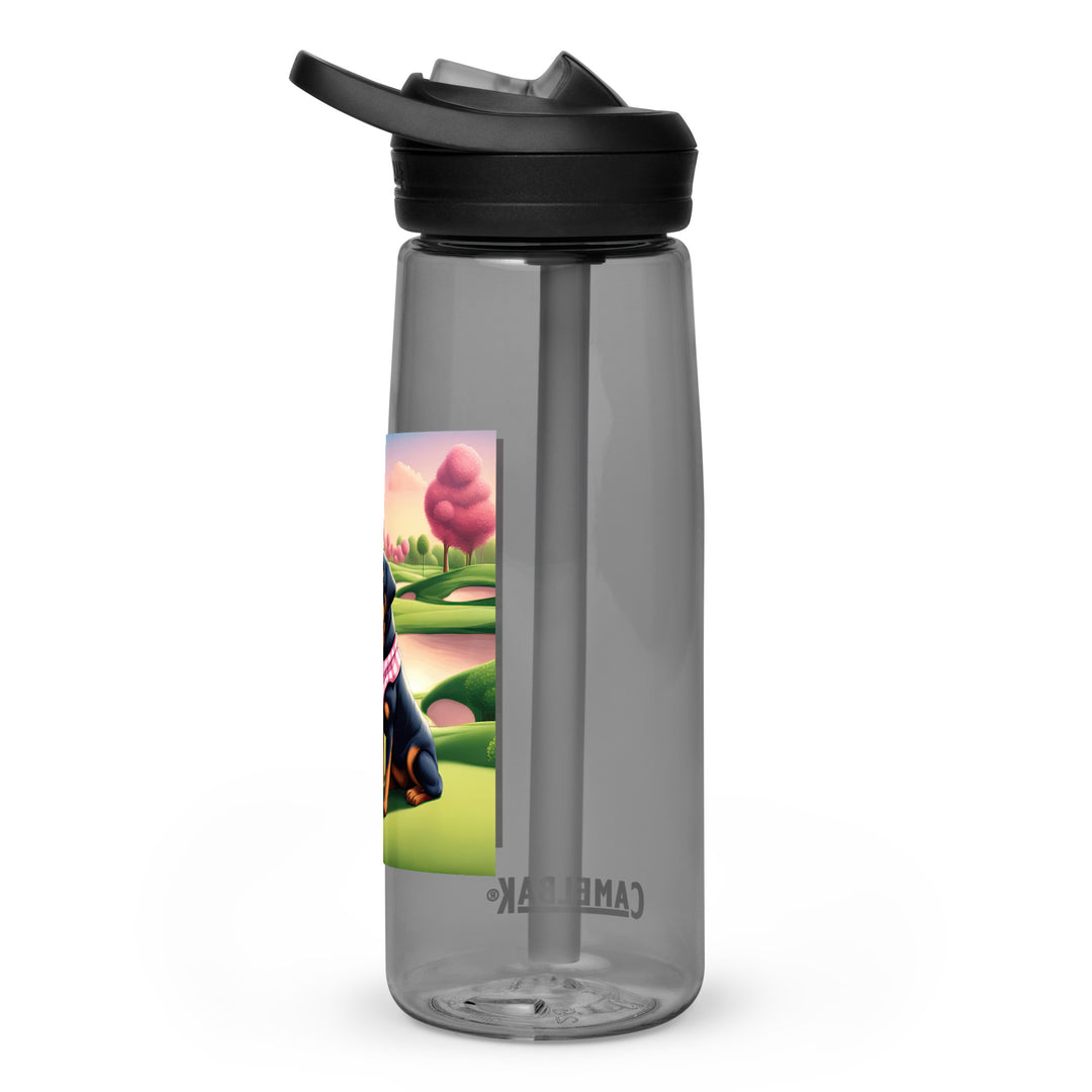 Rottweiler Golfer- Sports water bottle v2