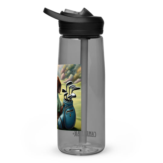 Dachshund Golfer- Sports water bottle