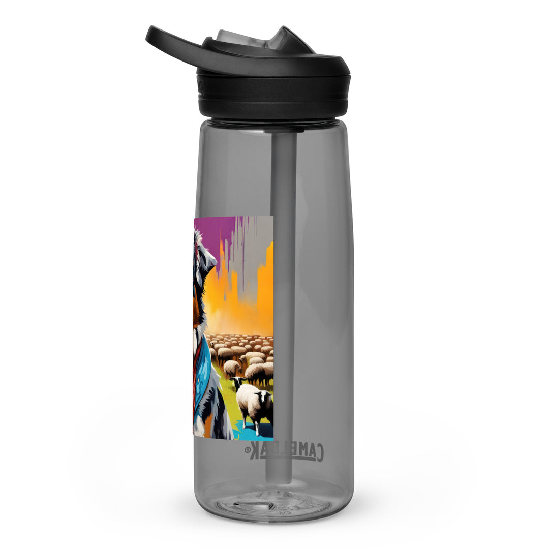 Australian Shepherd- Sports water bottle v3