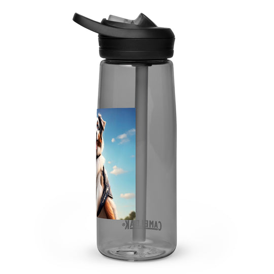 Australian Shepherd Golfer- Sports water bottle