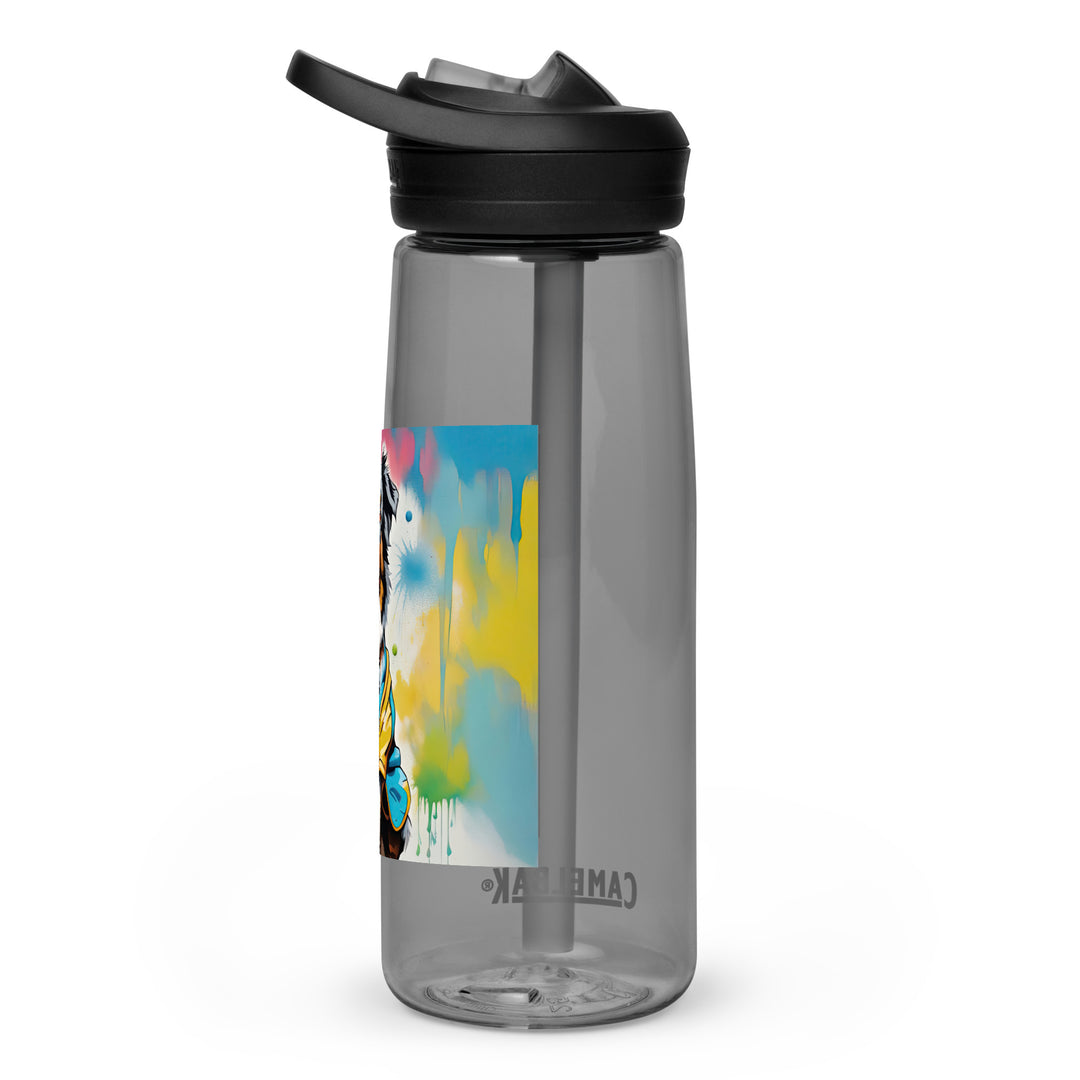 Australian Shepherd Golfer- Sports water bottle v3