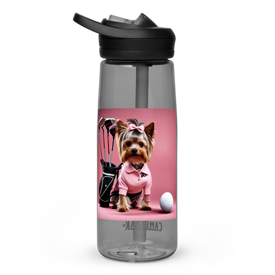 Yorkshire Terrier Golfer- Sports water bottle